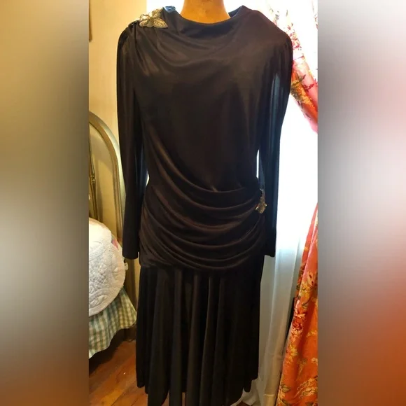 courtney blake | Dresses | Stunning 8s Does 30s Style Black Evening Dress |  Poshmark